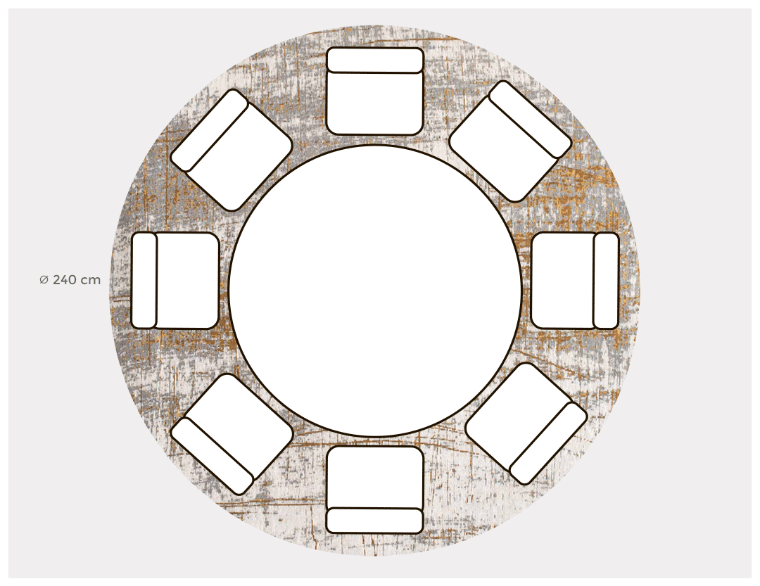 rug buying guide living room | all chairs on round rug