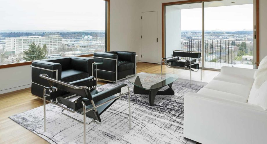 Louis De Poortere matta LX 8926 Mad Men Griff Metro Black and White interior
