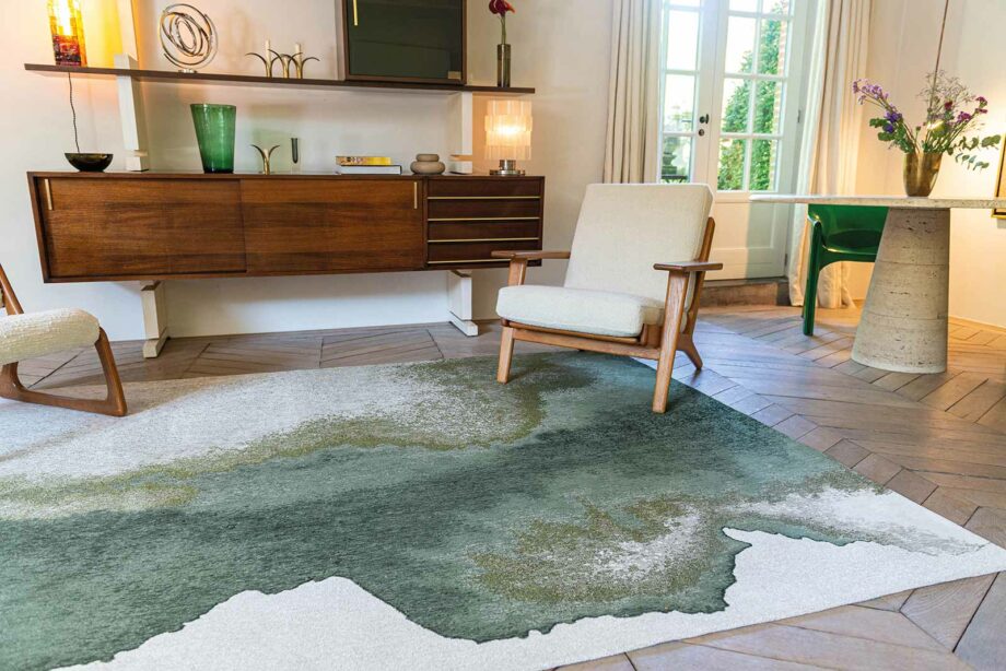 Louis De Poortere matta Meditation Lagoon 9331 PLAM GREEN interior 2
