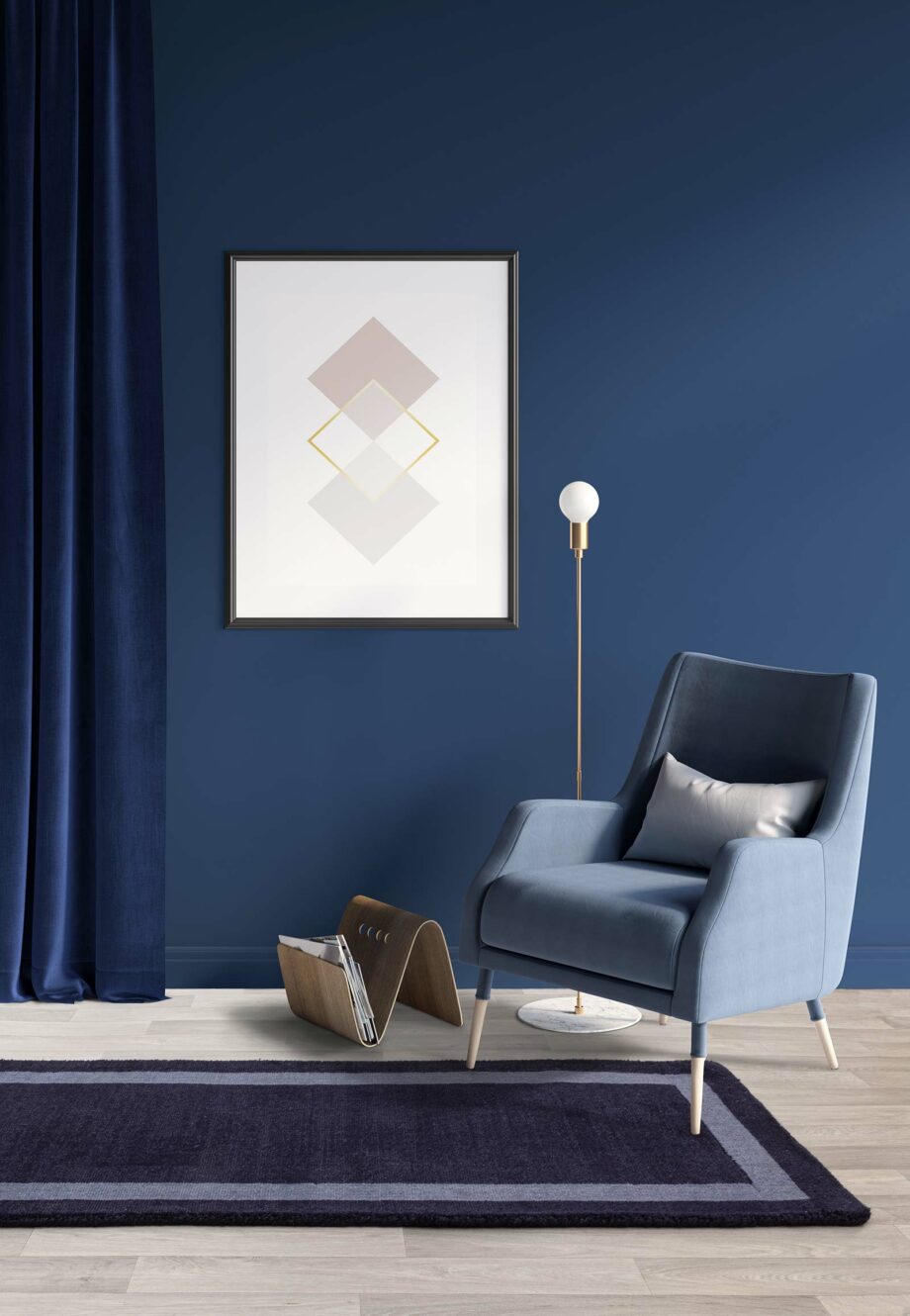 Asiatic matta Albi Navy runner interior
